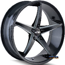 Touren Custom Wheels - TR70 3270 - Black Gloss w/ Machined