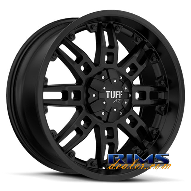 Pictures for Tuff A.T Wheels T07 black flat